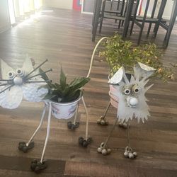 Cat And Dog Plant Holders