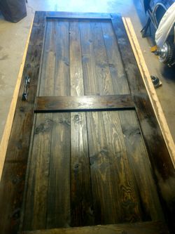 Barn door, dark walnut stain