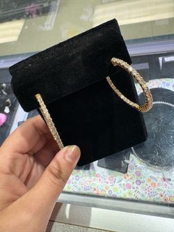 Diamond hoop earrings