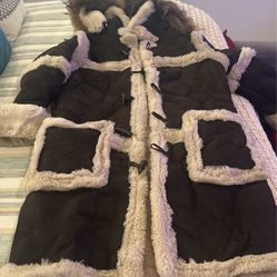 Sheepskin Leather Suave, Sherlyn Fox Fur Hoodie
