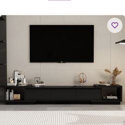 Black TV stand