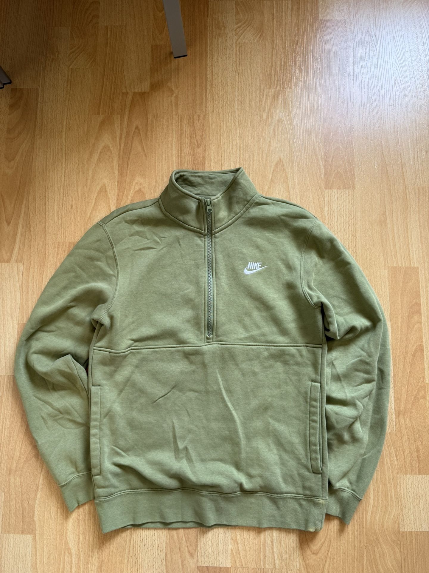 Nike 1/2 Zip Sweatshirt Olive Green Men’s Small