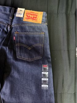 Levi 501’s, navy blue