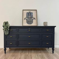 Gorgeous Restored Dresser By Dixie
Measurements: 60”L x 19”W x 32.5”H