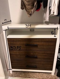 Rustic 3-Drawer Dresser / TV Stand / Closet Storage