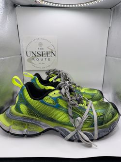 Balenciaga 3XL Fluo Yellow Blue Sneakers Size 44 / US 11