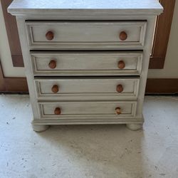 Single Nightstand – Distressed Light Wood – $50
