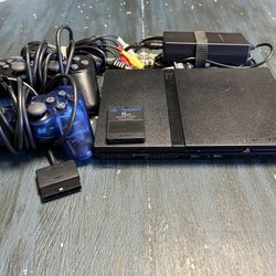 Playstation 2 Slim Bundle With 2 Controllers Memory Card And Cables!