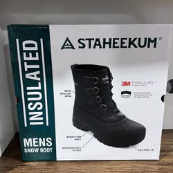 STAHEEKUM Black Insulated Men's Snow Boot