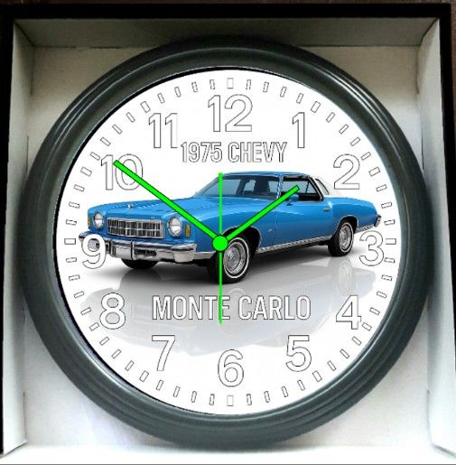 1975 Monte Carlo Glow In The Dark Wall Clock New!