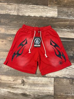 Hellstar Red Flame Shorts with Tags