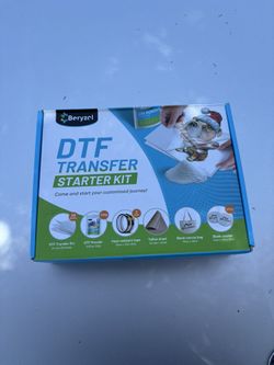 Beryzol DTF Transfer Film Powder Kit, All-in-1 DTF Sublimation Starter Kit - 8.8oz White Digital Hot Melt Adhesive Pretreated Iron-on Transfer Paper f