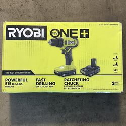 RYOBI ONE+ 18V Cordless 1/2 in. Drill/Driver Kit 