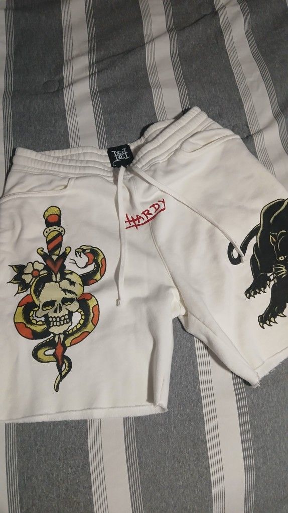 White Ed Hardy Shorts