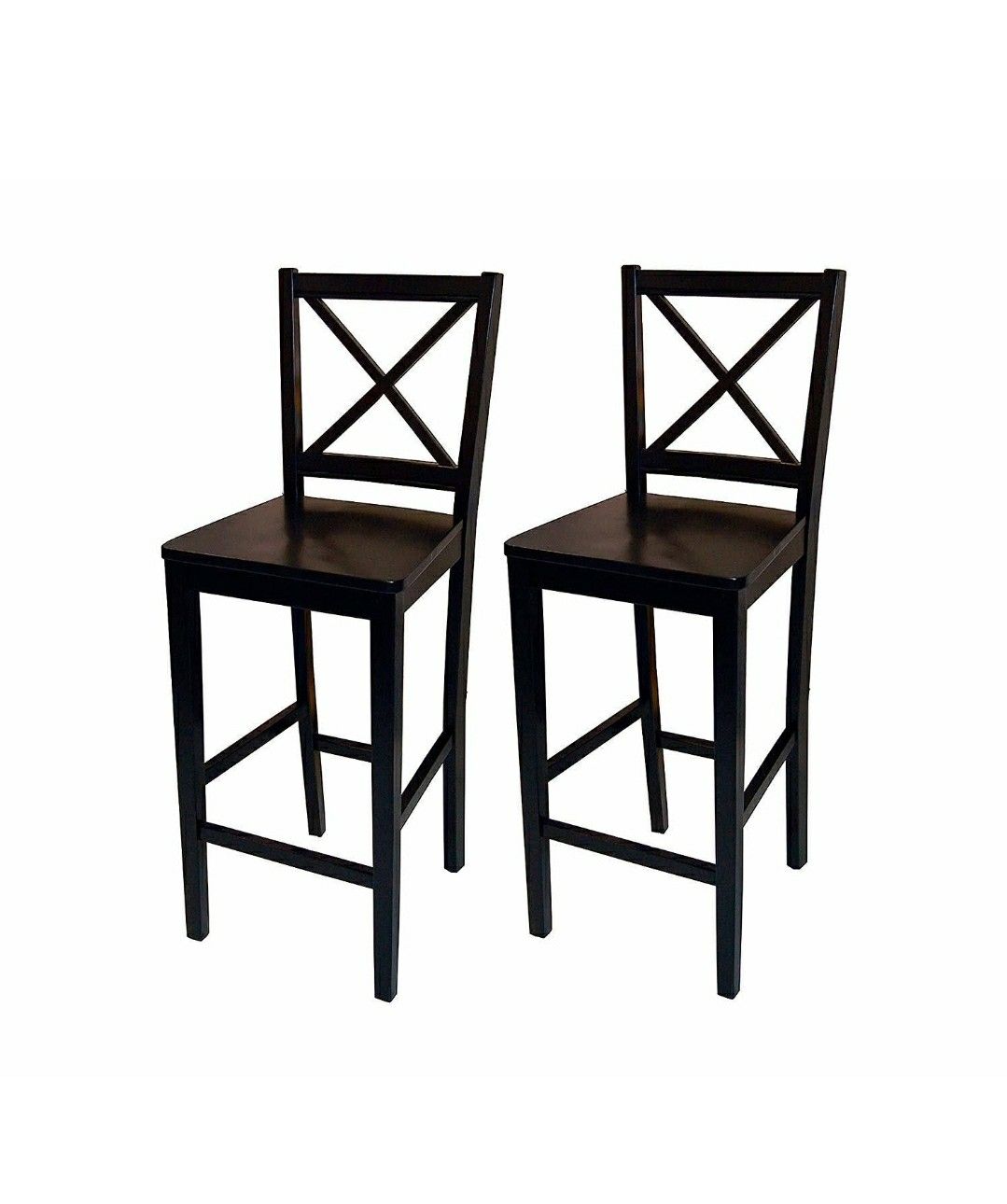 Virginia cross back counter height stools 30" (set of 2)