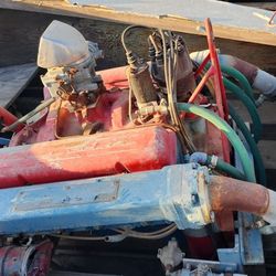 327 V8 or 289 V8 Chevy Engine with V-drive In wood Boat With Trailer 