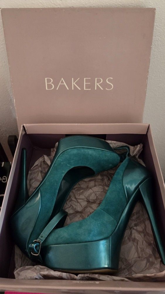 Blue Green Heels