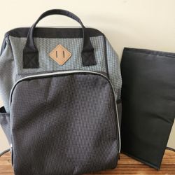 Baby Boom Gray Convertible Diaper Bag Backpack