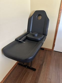 Massage/tattoo Table With Small Rolling Stool