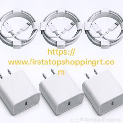 3-PACK IPHONE 14 13 12 11 FAST CHARGER,【APPLE MFI CERTIFIED】 20W PD USB