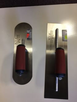 Marshalltown finish, swimming pool trowels and resin trowels.