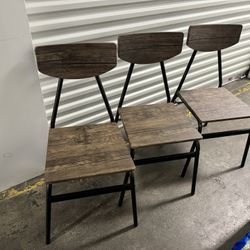 Set of Three 3 Chairs