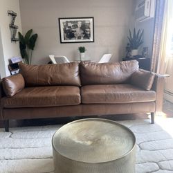 Faux Leather Couch $450