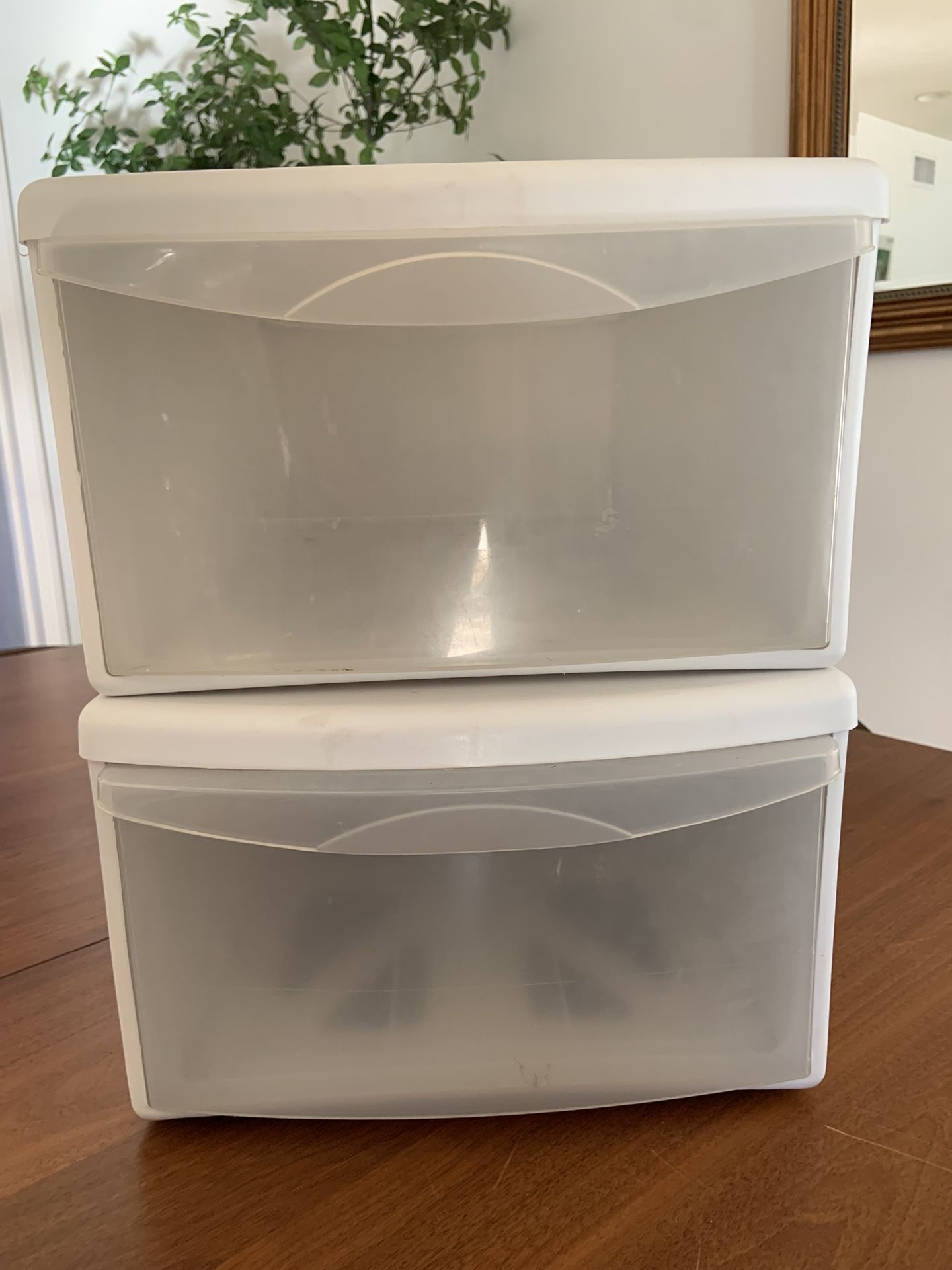 Set of 2 Sterilite storage container drawers 