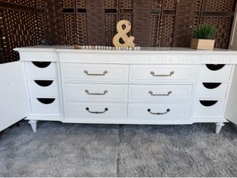 Dresser/ chest big 12 drawers refinished white