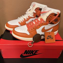 Size 9 Men’s - Nike Air Jordan 1 Retro High Hi OG - Starfish Cacao Wow Shattered Backboard