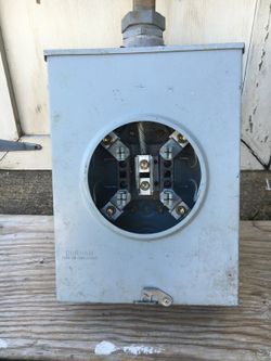 DURHAM METER ELECTRICAL ENCLOSURE BOX TYPE 3R 200A AMP 600VAC 3 PHASE 3 WIRE