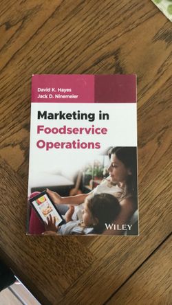 Book: marketing in foodservice operations.