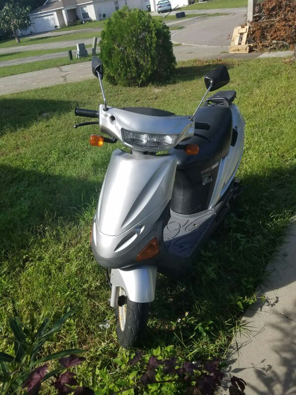 Grey scooter