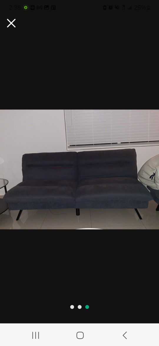 $40 Futon Couch Blue/grey