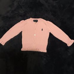 Polo Ralph Lauren Baby Girl Pink Cable-Knit Cardigan ~ Size 18M