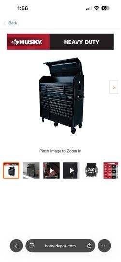 Husky navy blue tool box