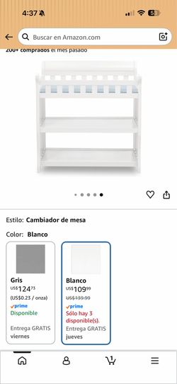 Baby changing table