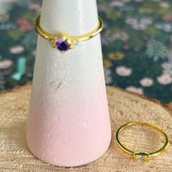 2 NEW Gold Colored Rings Size 7