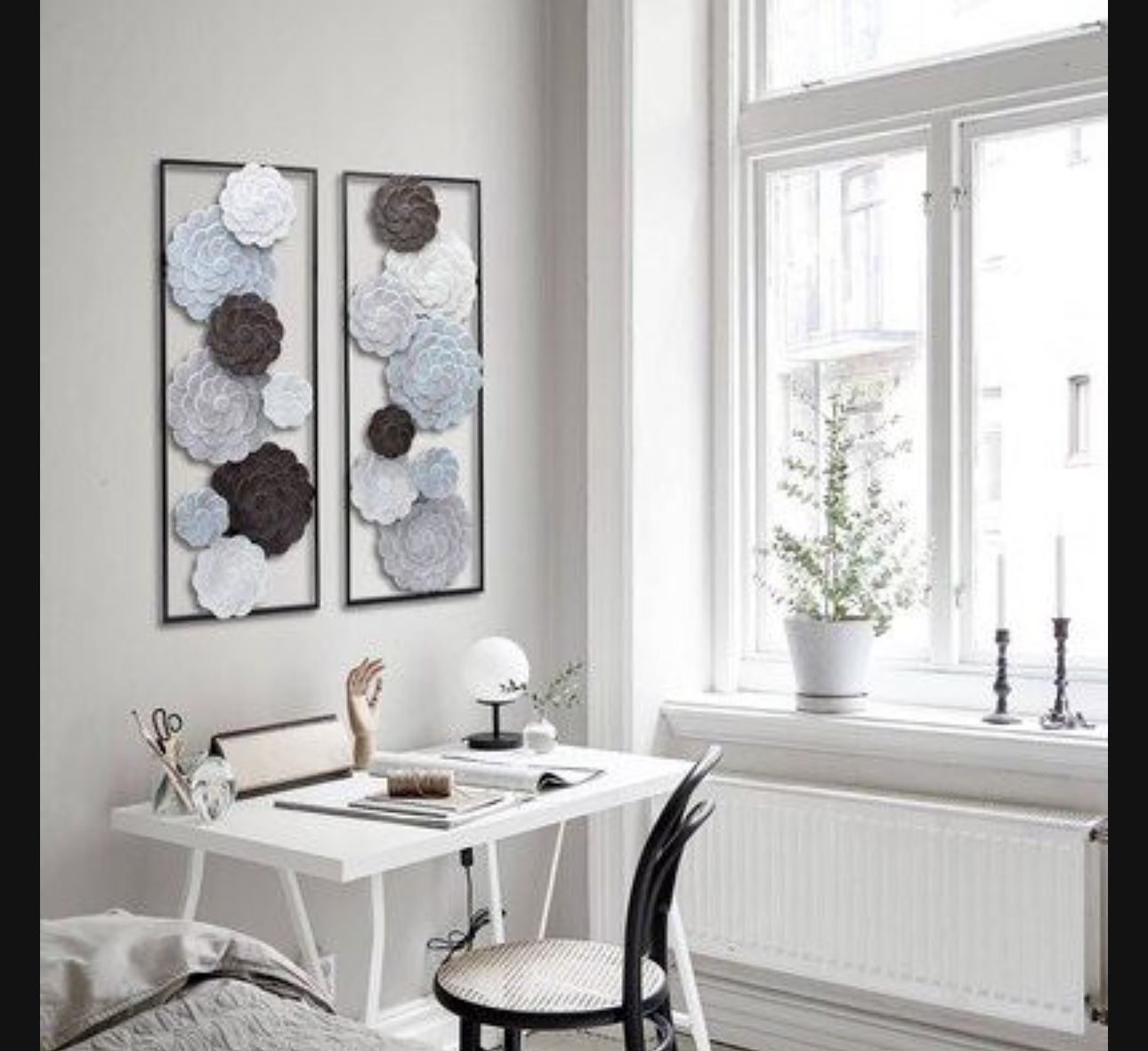 Metal Floral Wall Sculpture