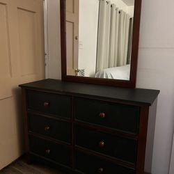 Drawer Dresser 6 Wide With Mirror