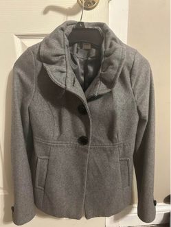 Women’s XS gray wool blend coat old navy