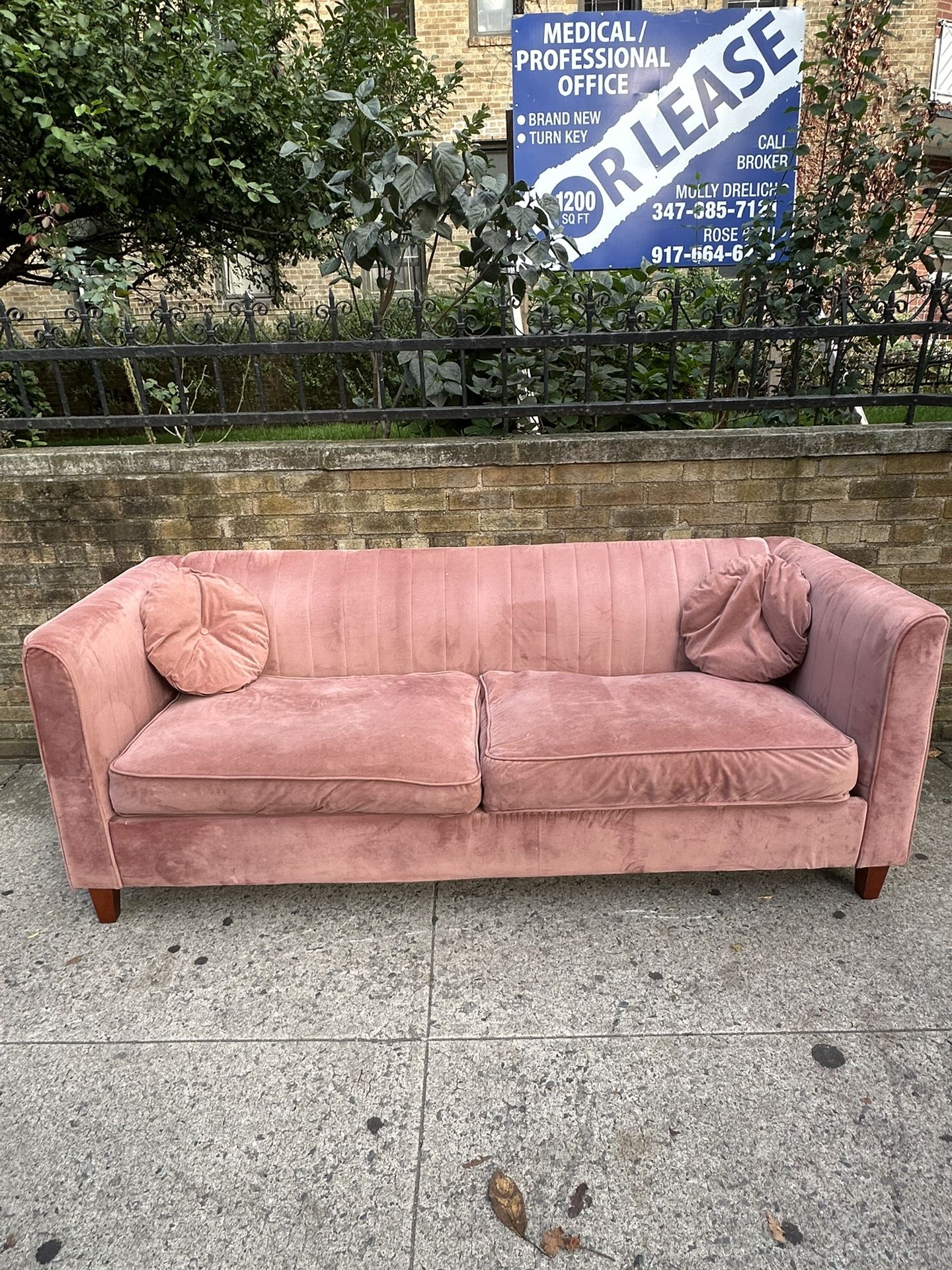 FREE DELIVERY (Velvet Sofa)