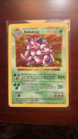 Shadowless Nidoking Base Set Holo 11/102