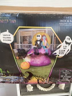 Nightmare Before Christmas Jack & Sally 7ft Inflatable
