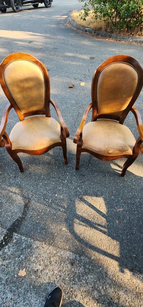 2 Chairs Solid Wood