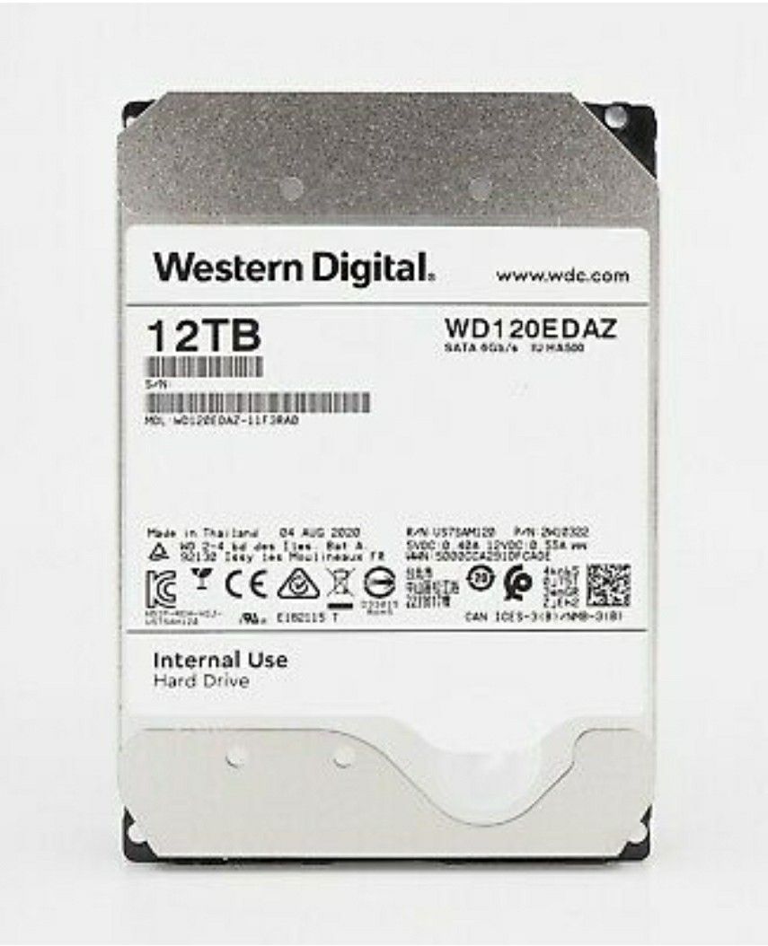 WD 12TB SATA III 5400RPM 3.5-Inch 256MB Cache Internal Hard Drive WD120EDAZ