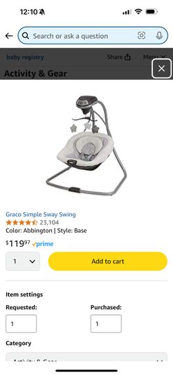 Graco Simple Sway Swing