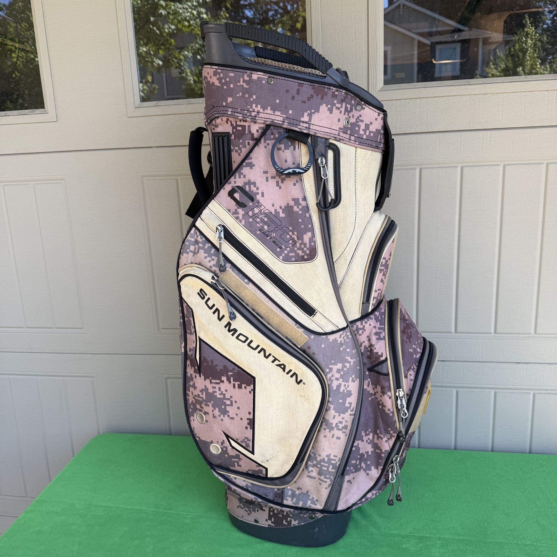 Golf Club Golf Bag Sun Mountain Golf Bag 14 Way Cart Bag Brown Army Camo Golf Club Bag