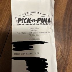 Pick and Pull Credit