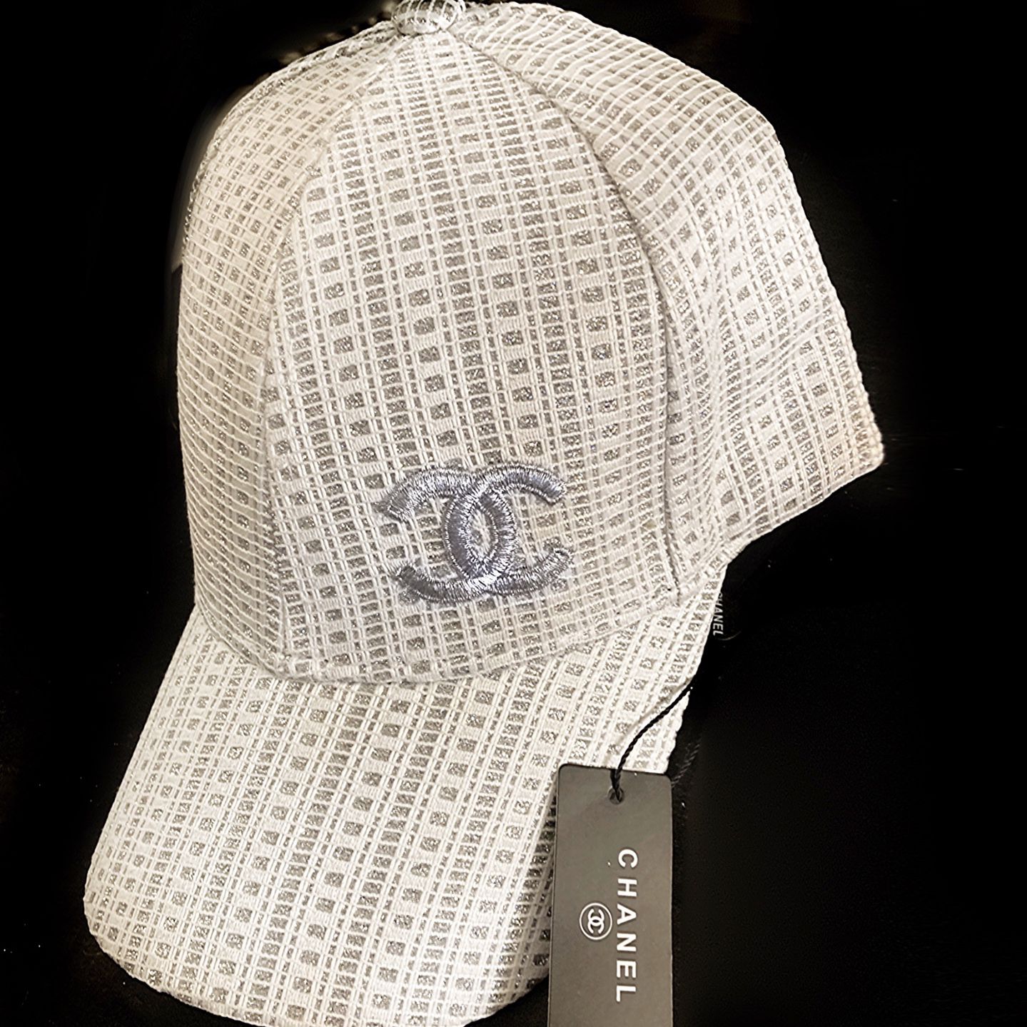 Nwt! Women's Adjustable Chanel Baseball Hat. BagWhite Accented with  Shimmering Silver Embroidery. Lightweight and comfortable. Includes retail  bag. ( for Sale in Denver, CO - OfferUp